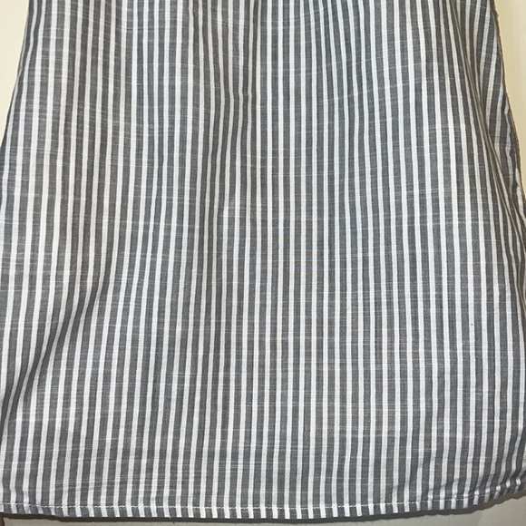Girl’s Cotton Gray & White Striped Dress - Picture 3 of 5